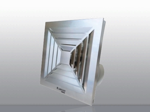 Integrated ceiling ducted ventilating fan
